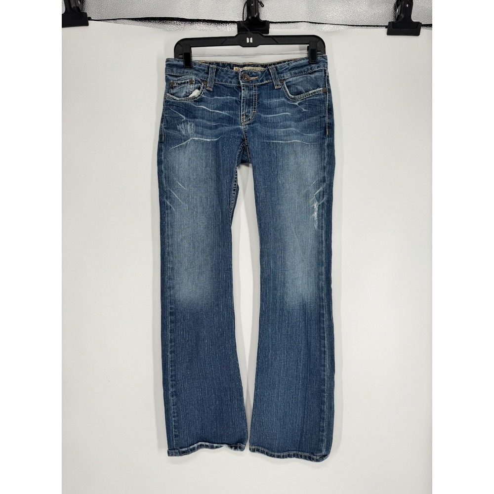 BKE Stella Bootcut Boot Jeans Womens 29 29x32 Denim Low Rise Medium Wash Faded